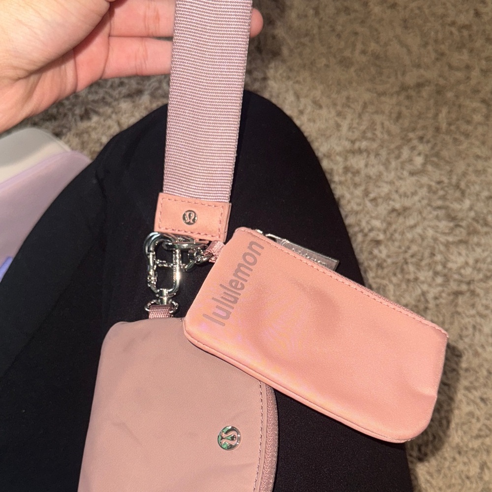 Lululemon Pink Dual Pouch Wristlet